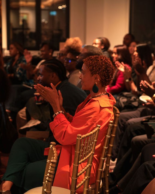 Guests applaud during the YAAD x Afribond pitch night